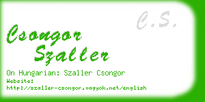 csongor szaller business card